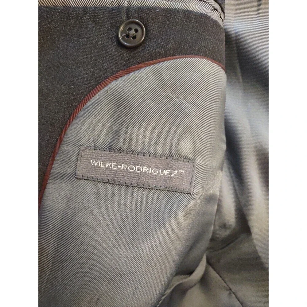 Wilke-Rodriguez Blazer Jacket Size 50R Dark Gray Business Attire